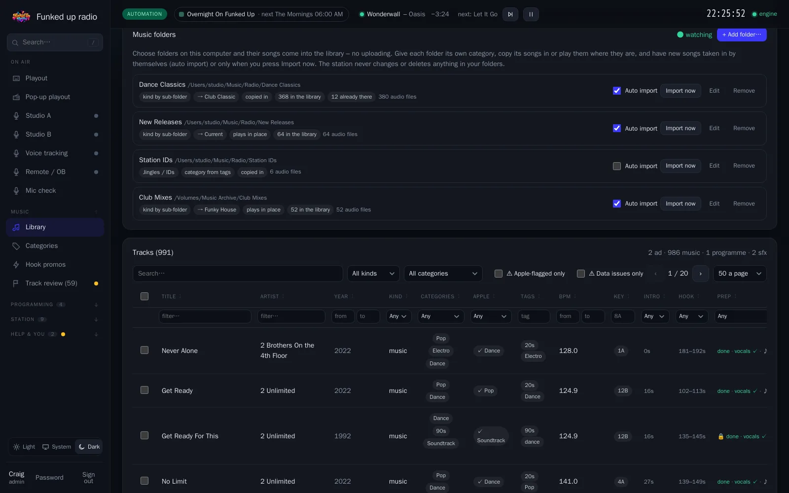 Radio automation features – Stationhand