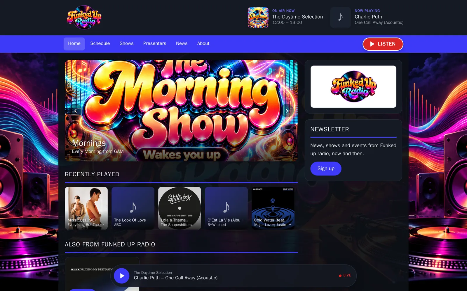 A station website made by Stationhand