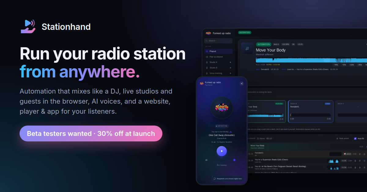 Stationhand – radio automation & playout software